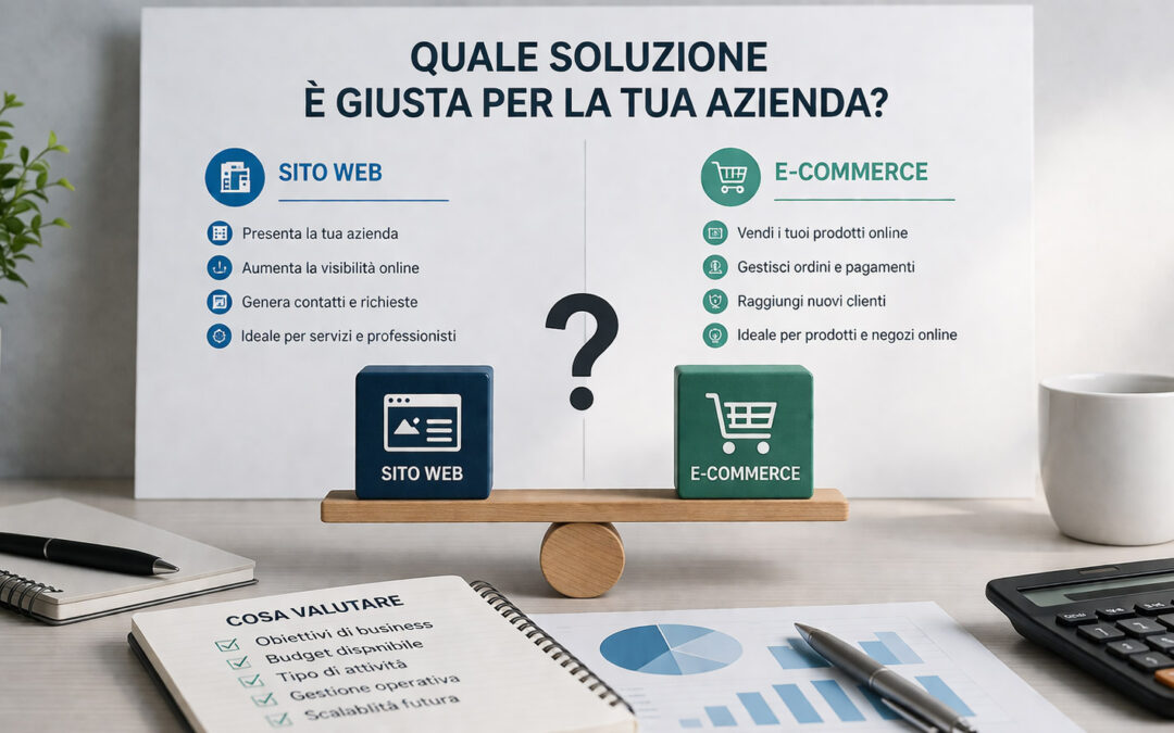 Come scegliere tra sito web ed e-commerce: guida pratica per aziende